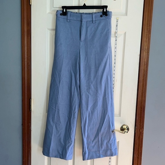 New-banana republic-6P-Blue-Wide-leg Italian wool blend, wide leg pant/trouser. - Picture 1 of 15